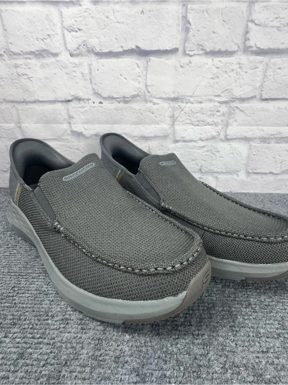 Skechers Slip-Ins Arch Fit Gray Hands Free Casual Shoes Mens 13